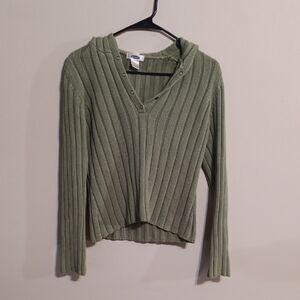 Old Navy Sage V-Neck Ribbed Sweater
